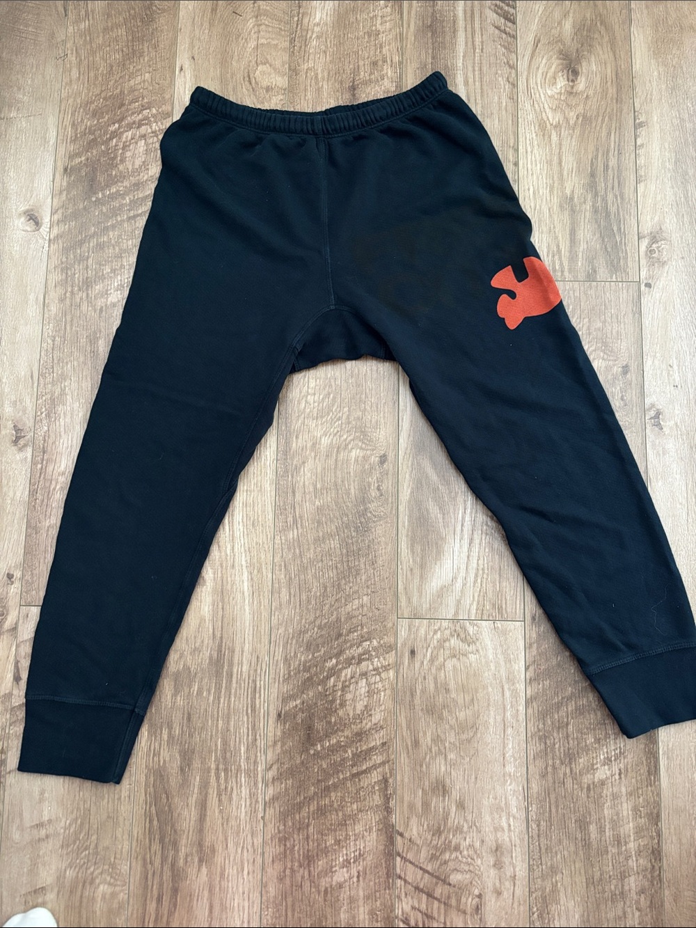freecity Navy Jogger Pants with Red Puzzle Patch